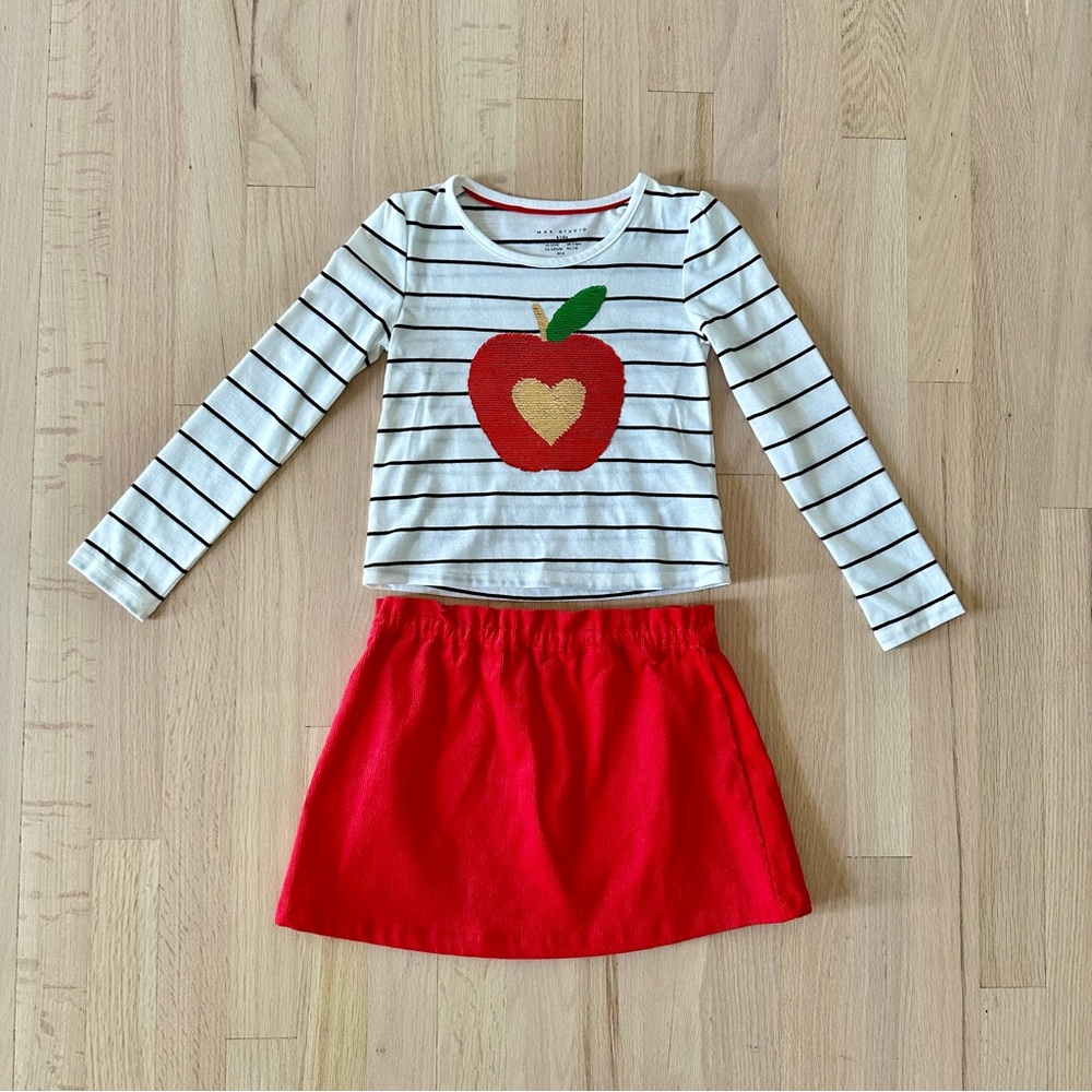 Max Studio Apple Top & Skirt Set